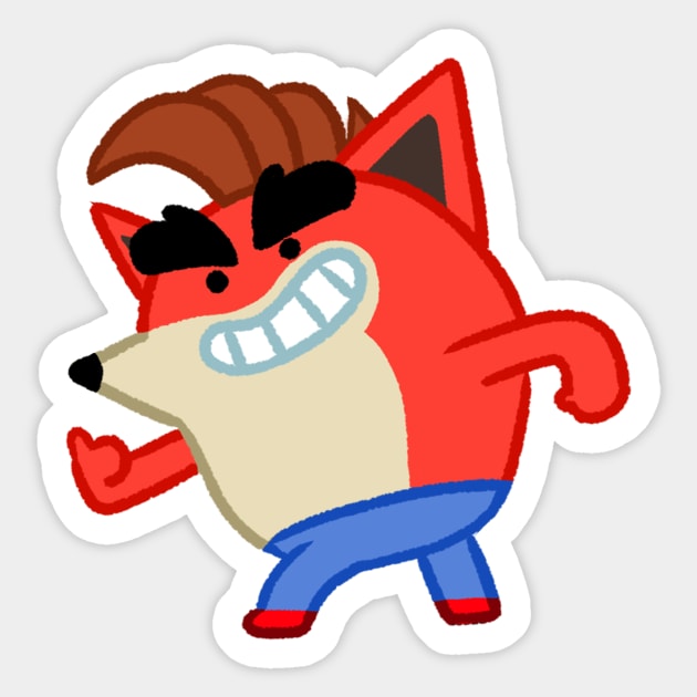 Crash Bandicoot Sticker by drawnbyhanna